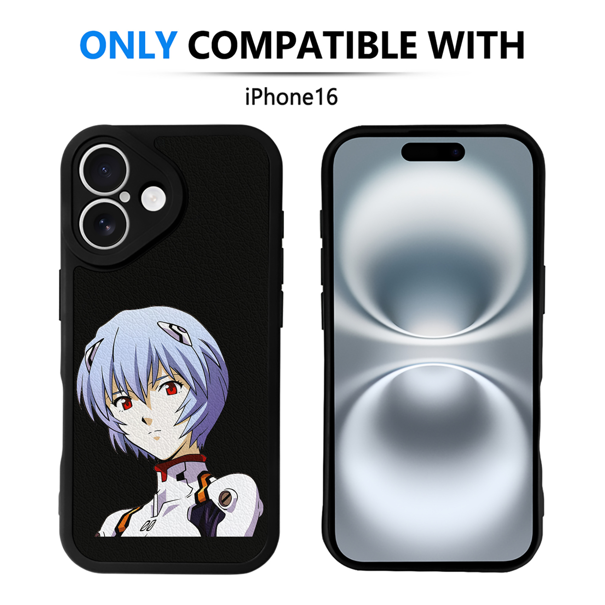（画像用） EVA 新世紀エヴァンゲリオン 【iPhone 16シリーズ対応】シリコンスマホケース（レザー調） 材質：シリコン